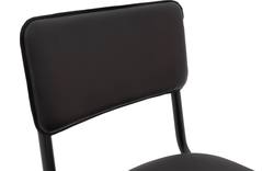Goossens barkruk chaplin grijs leer - 8195999-02