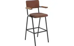 Goossens barkruk chaplin bruin leer - 8196000-02