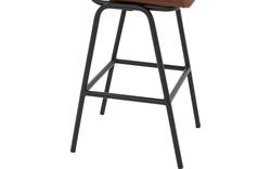 Goossens barkruk chaplin bruin leer - 8196000-02