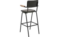 Goossens barkruk chaplin groen leer - 8196001-03