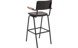 Goossens barkruk chaplin grijs leer - 8196002-02