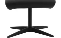 Goossens voetenbank avec zwart leer - 8196119-02