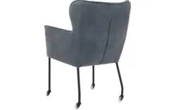Goossens excellent eetkamerstoel leogang blauw leer - 8196139-02