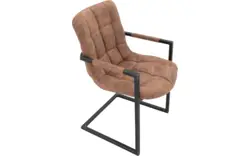Goossens eetkamerstoel steven bruin microvezel - 8200004-02