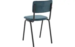 Goossens eetkamerstoel chaplin blauw stof - 8200077-02