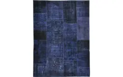 Goossens eco tapijt lancet blauw wol - 8201377-03