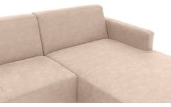 Goossens loungebank key west beige micro leer - 8201999-403-01