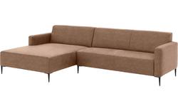 Goossens loungebank key west bruin micro leer - 8202000-395-gespiegeld-01