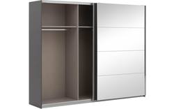 Goossens basic kledingkast miami grijs hoogwaardig meubelplaat - 8202033-02