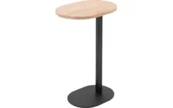Goossens nachtkastje oval wit eiken - 8202356-01