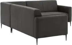 Goossens hoeksalon key west grijs micro leer - 8202397-400-01