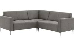 Goossens hoeksalon key west grijs micro leer - 8202397-402-02