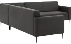 Goossens hoeksalon key west grijs micro leer - 8202398-400-01
