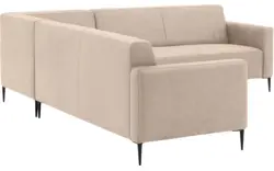 Goossens hoeksalon key west beige micro leer - 8202398-403-01
