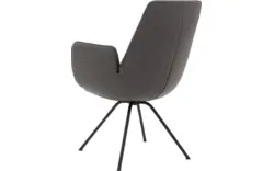 Goossens excellent eetkamerstoel mabach grijs leer - 8202454-02