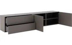 Goossens excellent dressoir monza zijdeglans grijs mdf - 8202571-01