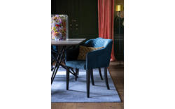 Goossens eetkamerstoel peda blauw stof - 8195972-02
