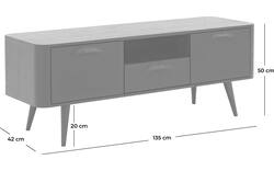 Goossens tv meubel bjarte zwart eiken - 8203423-01