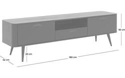 Goossens tv dressoir bjarte wit eiken - 8203360-01
