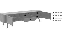 Goossens tv dressoir bjarte wit eiken - 8203360-01