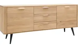 Goossens dressoir bjarte wit eiken - 8203437-01