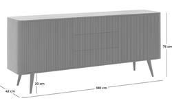 Goossens dressoir seppe zwart eiken - 8203770-01