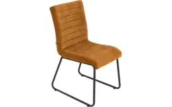 Goossens eetkamerstoel dax geel stof - 8203777-02