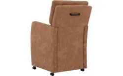 Goossens eetkamerstoel leen bruin microvezel - 8203896-01