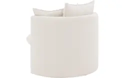 Goossens fauteuil bonne wit stof - 8205027-B-02