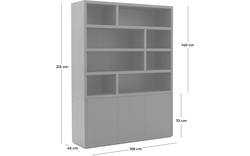 Goossens buffetkast barcelona zwart eiken - 8181001-01