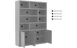 Goossens buffetkast barcelona zwart eiken - 8181001-01