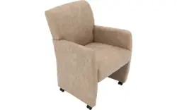 Goossens eetkamerstoel alex beige microvezel - 8205431-02