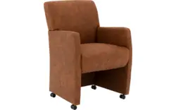 Goossens eetkamerstoel alex bruin microvezel - 8205433-02