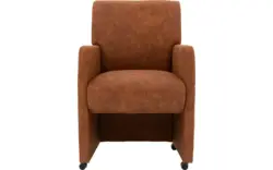 Goossens eetkamerstoel alex bruin microvezel - 8210219-02