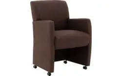 Goossens eetkamerstoel alex bruin microvezel - 8210220-02