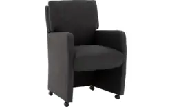 Goossens eetkamerstoel leen grijs microvezel - 8210225-02