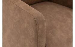 Goossens eetkamerstoel leen bruin microvezel - 8210226-02