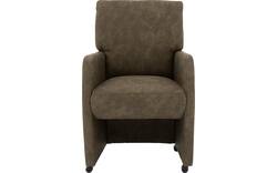 Goossens eetkamerstoel leen groen microvezel - 8210228-02
