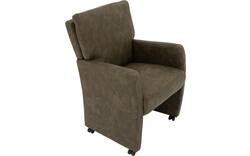 Goossens eetkamerstoel leen groen microvezel - 8210228-02