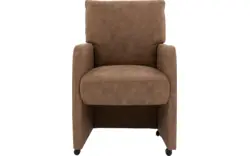 Goossens eetkamerstoel leen bruin microvezel - 8210237-02