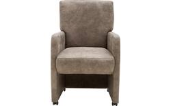Goossens eetkamerstoel leen bruin microvezel - 8210238-02