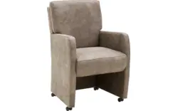 Goossens eetkamerstoel leen bruin microvezel - 8210238-02