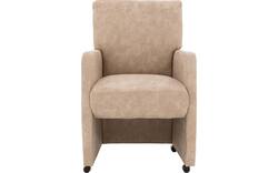 Goossens eetkamerstoel leen beige microvezel - 8210240-02