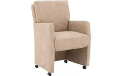 Goossens eetkamerstoel leen beige microvezel - 8210240-02