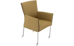 Goossens eetkamerstoel funk groen stof - 8210246-02