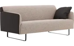 Goossens excellent zitbank montreal grijs leer - 8210342-02