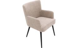 Goossens eetkamerstoel rob beige stof - 8210499-02