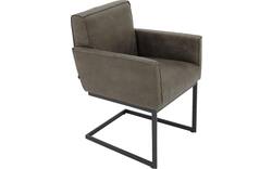 Goossens excellent eetkamerstoel tom grijs leer - 8210515-01