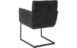 Goossens excellent eetkamerstoel tom zwart leer - 8210519-01