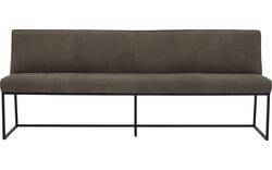 Goossens excellent eetbank tom grijs leer - 8210557-02
